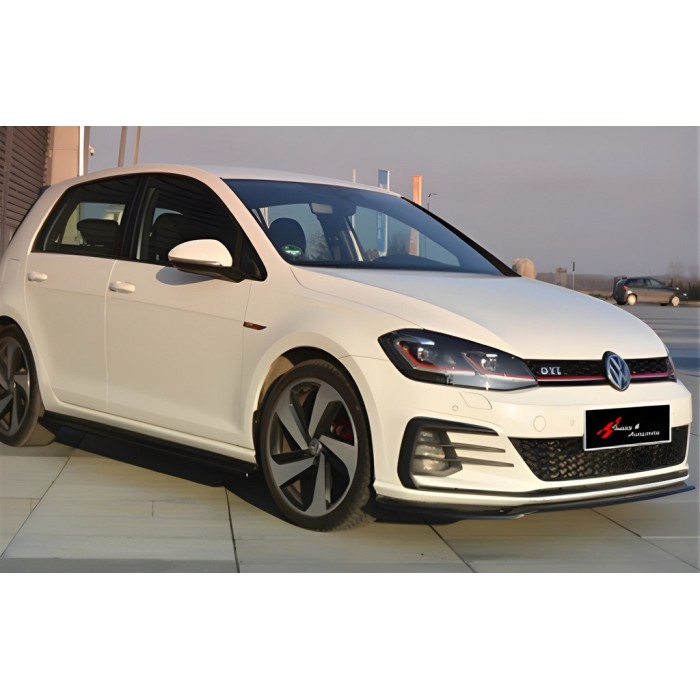 Передня Lip накладка DPT V-2 (для GTI, 2017-2019, чорний глянець) для Volkswagen Golf 7/E-Golf