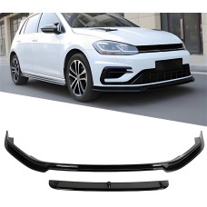 Передня Lip накладка DPT V-5 (2017-2019, чорний глянець) для Volkswagen Golf 7/E-Golf