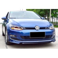 Передня Lip накладка DPT V-1 (2012-2017, чорний глянець) для Volkswagen Golf 7/E-Golf