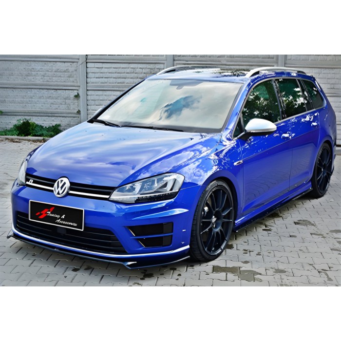 Передня Lip накладка DPT V-2 (2012-2017, чорний глянець) для Volkswagen Golf 7/E-Golf