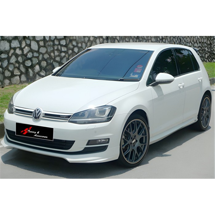 Передня Lip накладка DPT V-5 (2012-2017, чорний глянець) для Volkswagen Golf 7/E-Golf