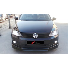 Передня Lip накладка DPT V-1 (чорний глянець) для Volkswagen Jetta 2011-2018 рр