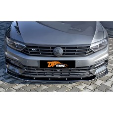 Передняя Lip накладка DPT V-1 (для R-Lİne, 2015-2019, черный глянец) для Volkswagen Passat B8