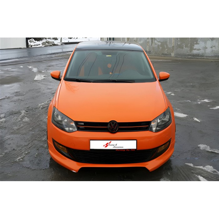 Передня Lip накладка DPT (2009-2013, чорний глянець) для Volkswagen Polo рр