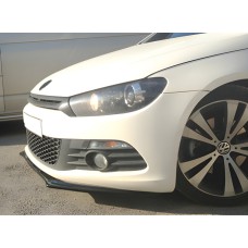 Передня Lip накладка DPT (2008-2017, чорний глянець) для Volkswagen Scirocco