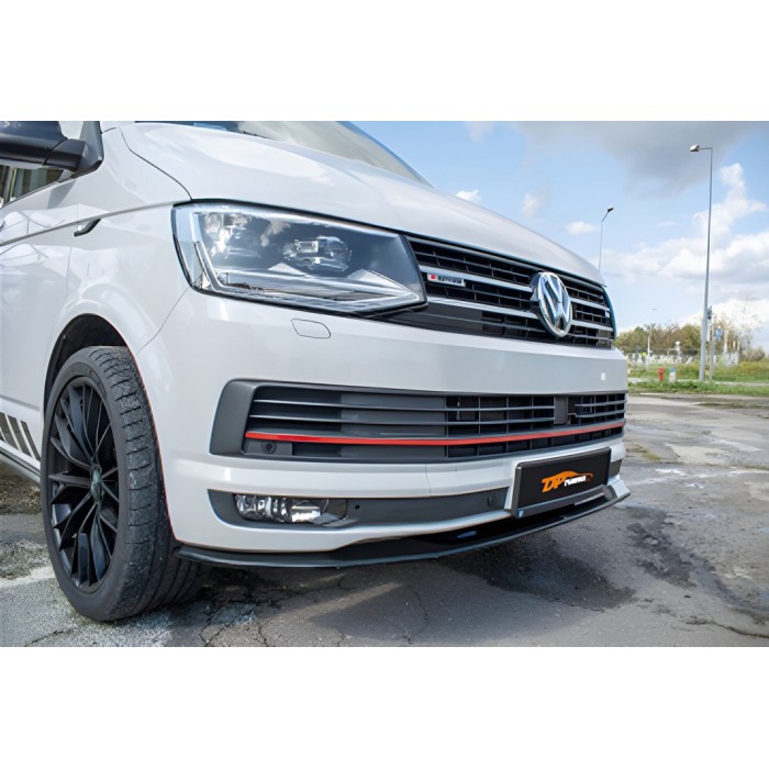 Передня Lip накладка DPT (чорний глянець) для Volkswagen T5 Transporter 2003-2010 рр