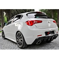 Задній дифузор DPT V-1 (чорний глянець) для Alfa Romeo Giulietta