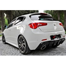 Задній дифузор DPT V-1 (чорний глянець) для Alfa Romeo Giulietta