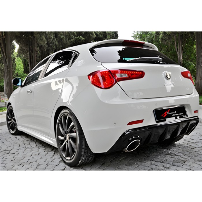 Задній дифузор DPT V-2 (чорний глянець) для Alfa Romeo Giulietta