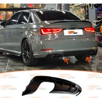 Задний диффузор DPT (2012-2016, SD, черный глянец) для Ауди A3