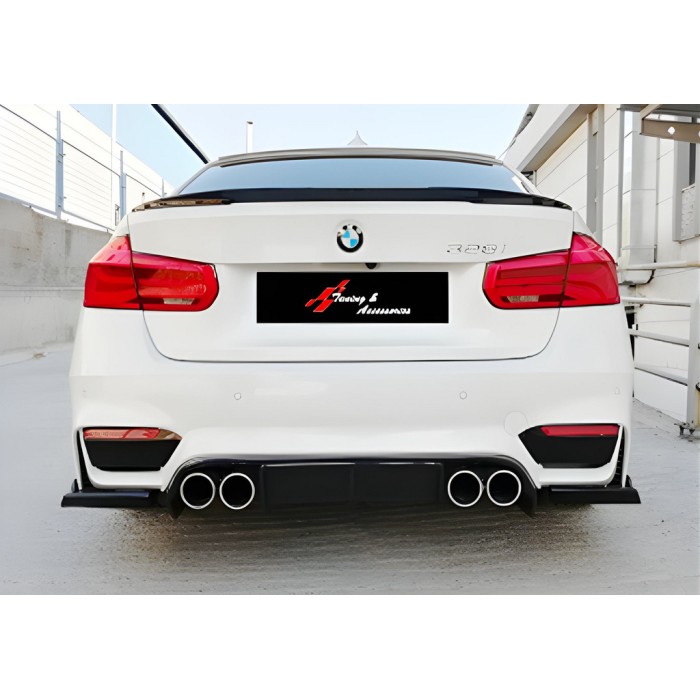 Задній дифузор DPT V-6 (для M-Performance, чорний мат) для BMW 3 серія F-30/31/34 2012-2019 рр