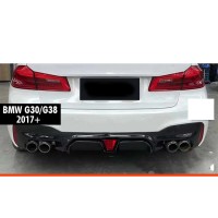Задний диффузор DPT (черный глянец) для BMW 5 серия G30/31 2017-2023 гг