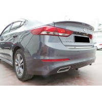 Задній дифузор DPT V-1 (чорний глянець) для Hyundai Elantra 2015-2020 рр
