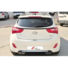 Задній дифузор DPT V-2 (чорний глянець) для Hyundai I-30 2012-2017 рр