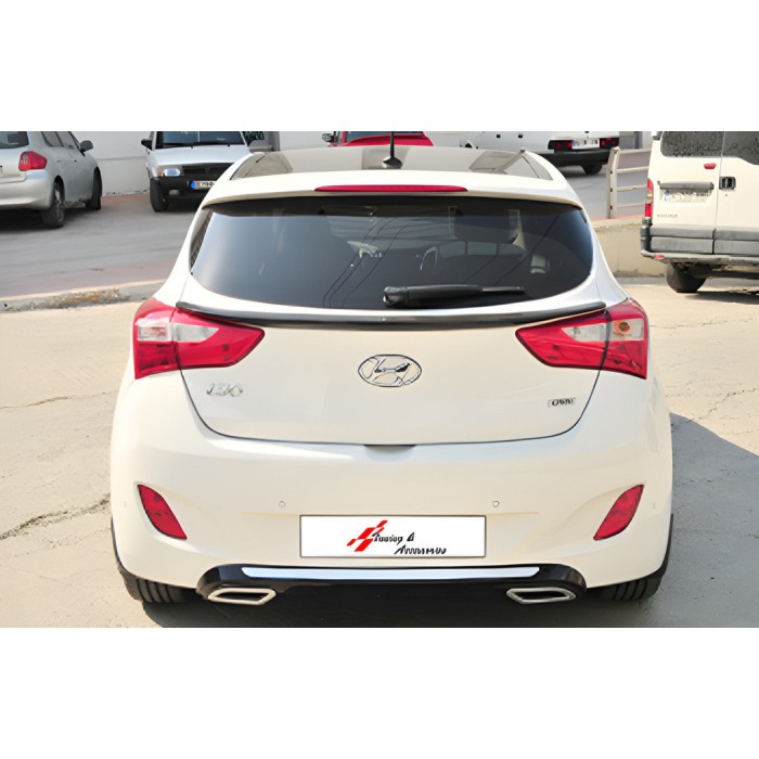 Задній дифузор DPT V-2 (чорний глянець) для Hyundai I-30 2012-2017 рр