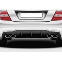 Задній дифузор DPT (2011-2014, для AMG, чорний глянець) для Mercedes C-class W204 рр