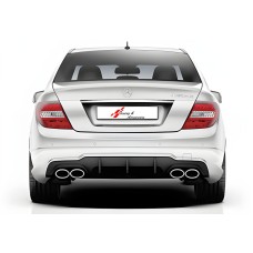 Задній дифузор DPT (2011-2014, для AMG, чорний глянець) для Mercedes C-class W204 рр