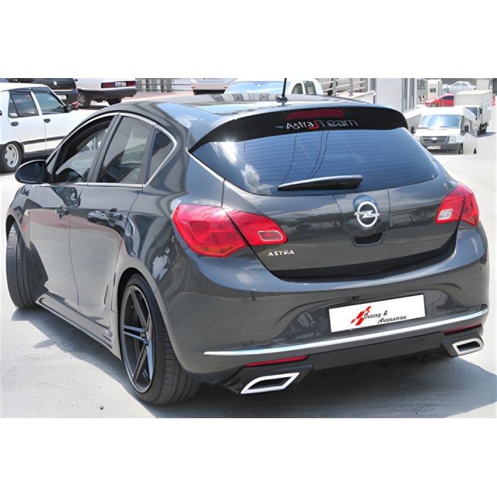 Задній дифузор DPT (2012-2015, HB, чорний глянець) для Opel Astra J рр