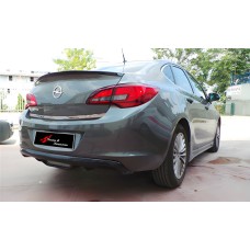 Задній дифузор DPT V-2 (SD, чорний глянець) для Opel Astra J 2009-2015 рр