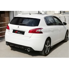 Задній дифузор DPT (чорний глянець) для Peugeot 308 2014-2021 рр