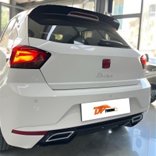 Задній дифузор DPT V-3 (чорний глянець) для Seat Ibiza 2017- рр