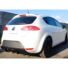 Задній дифузор DPT V-2 (2009-2012, чорний глянець) для Seat Leon рр