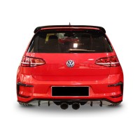 Задній дифузор DPT V-7 (2012-2017, чорний глянець) для Volkswagen Golf 7/E-Golf