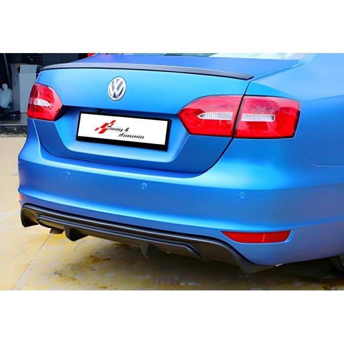 Задній дифузор DPT (2011-2014, чорний глянець) для Volkswagen Jetta рр