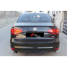 Задній дифузор DPT (2014-2018, чорний глянець) для Volkswagen Jetta рр