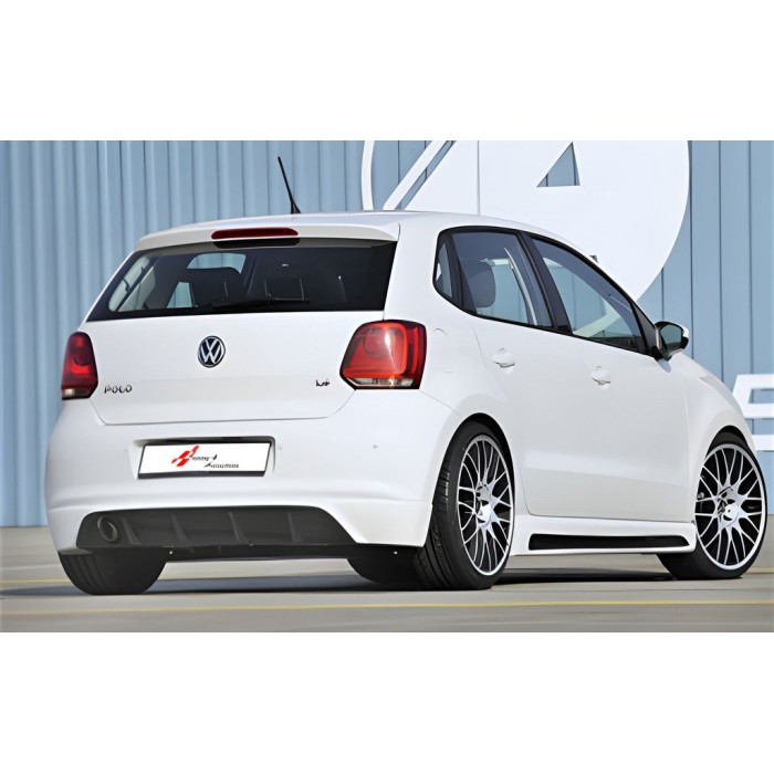 Задній дифузор DPT (2010-2013, чорний глянець) для Volkswagen Polo рр