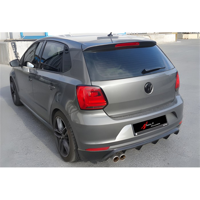 Задній дифузор DPT (2014-2017, чорний глянець) для Volkswagen Polo рр