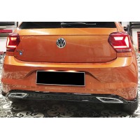 Задний диффузор DPT V-3 (черный глянец) для Volkswagen Polo 2017- рр