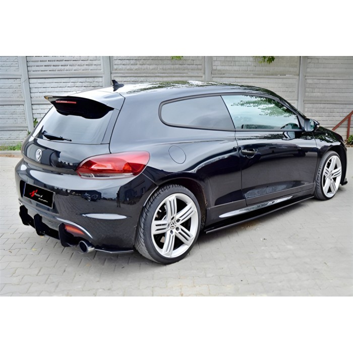 Задній дифузор DPT V-4 (2008-2017, чорний глянець) для Volkswagen Scirocco