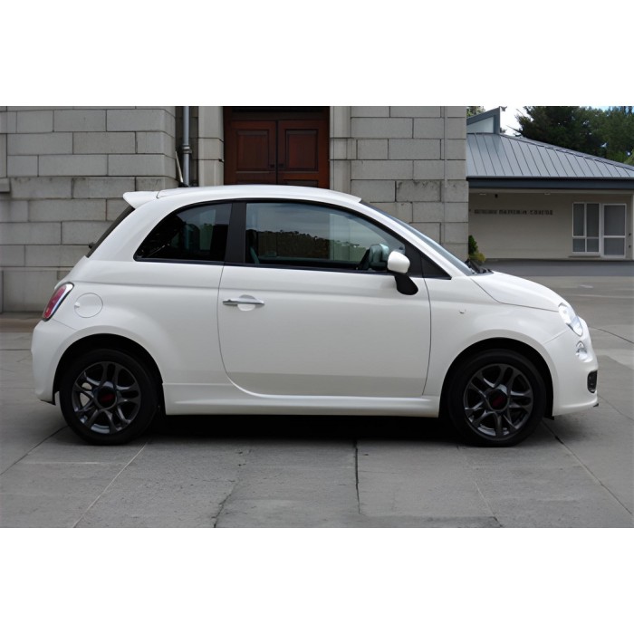 Бокові пороги DPT (чорний глянець) для Fiat 500/500L