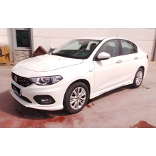 Бокові пороги DPT (чорний глянець) для Fiat Tipo 2016- рр