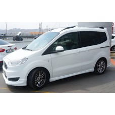 Бокові пороги DPT (чорний глянець) для Ford Courier 2014-2023 рр