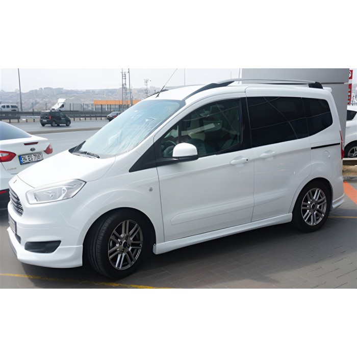 Бокові пороги DPT (чорний глянець) для Ford Courier 2014-2023 рр