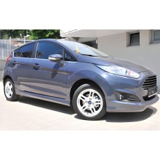 Бокові пороги DPT V-3 (HB, чорний глянець) для Ford Fiesta 2008-2017 рр