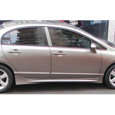 Бокові пороги DPT (чорний глянець) для Honda Civic Sedan VIII 2006-2011рр