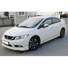 Бокові пороги DPT (чорний глянець) для Honda Civic Sedan IX 2011-2016 рр