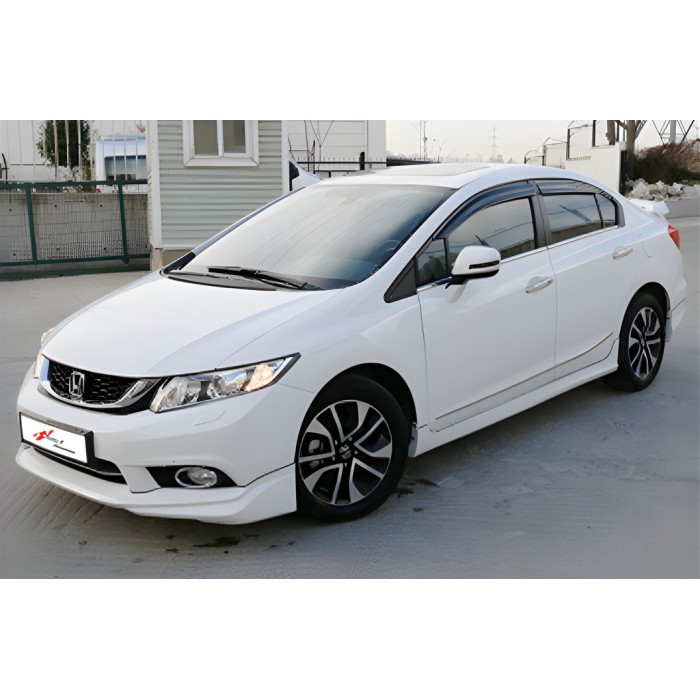 Бокові пороги DPT (чорний глянець) для Honda Civic Sedan IX 2011-2016 рр