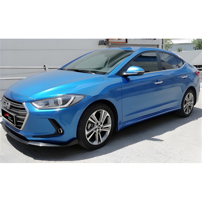 Бокові пороги DPT (чорний глянець) для Hyundai Elantra 2015-2020 рр