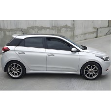 Бокові пороги DPT (2014-2018, чорний глянець) для Hyundai I-20 рр