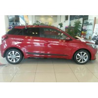 Боковые пороги DPT (2014-2020, черный глянец) для Hyundai I-20