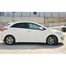 Бокові пороги DPT (чорний глянець) для Hyundai I-30 2012-2017 рр