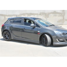 Бокові пороги DPT V-3 (чорний глянець) для Opel Astra J 2009-2015 рр