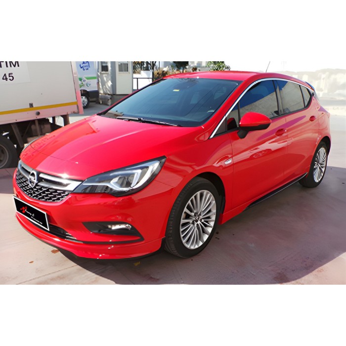 Бокові пороги DPT V-1 (чорний глянець) для Opel Astra K 2016-2021 рр