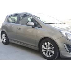 Боковые пороги DPT V-3 (черный глянец) для Opel Corsa D 2007-2014 гг