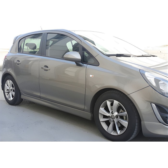 Бокові пороги DPT V-3 (чорний глянець) для Opel Corsa D 2007-2014 рр