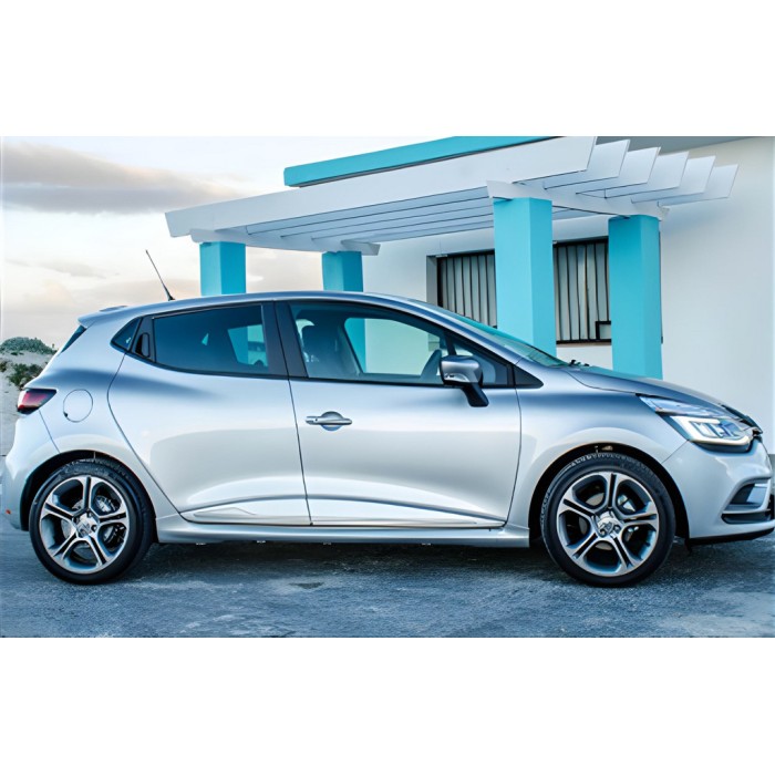 Бокові пороги DPT V-1 (чорний глянець) для Renault Clio IV 2012-2019 рр